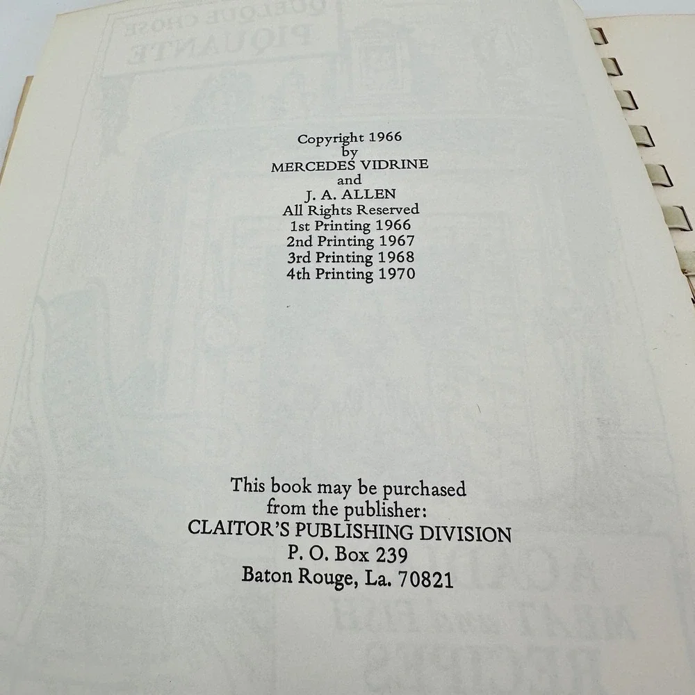 Vintage Acadian Meat And Fish Recipes Mercedes Vidrine 1970 Cajun Cookbook